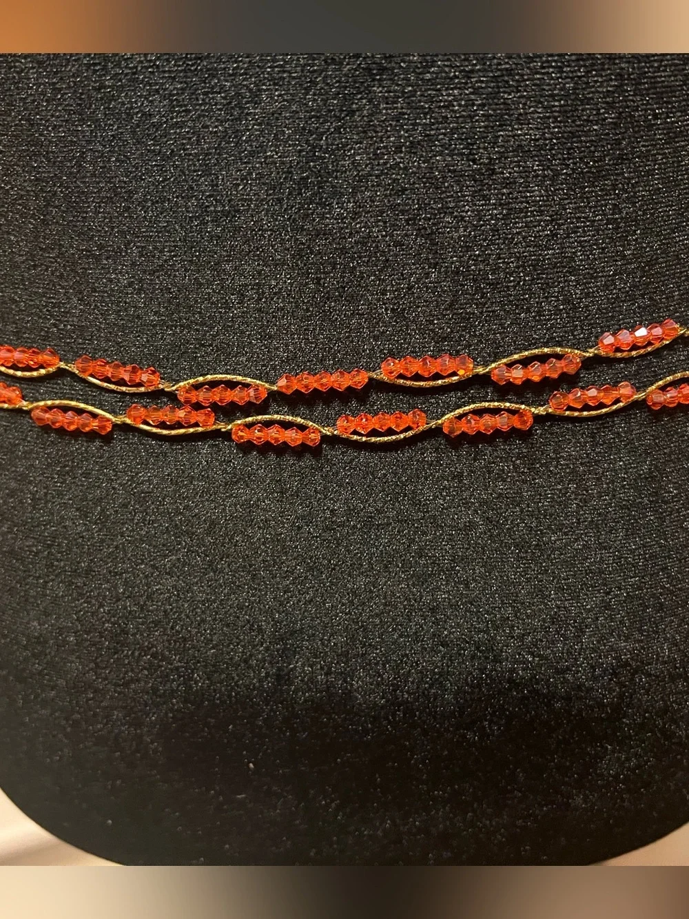 Delicate Orange Beaded Waist Chain - Women Jewelry handmade